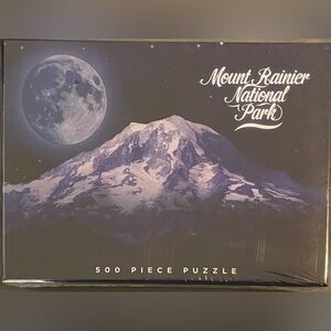 SEALED BRAND NEW Mount Rainier National Park moon mountain 500 Piece Puzzle